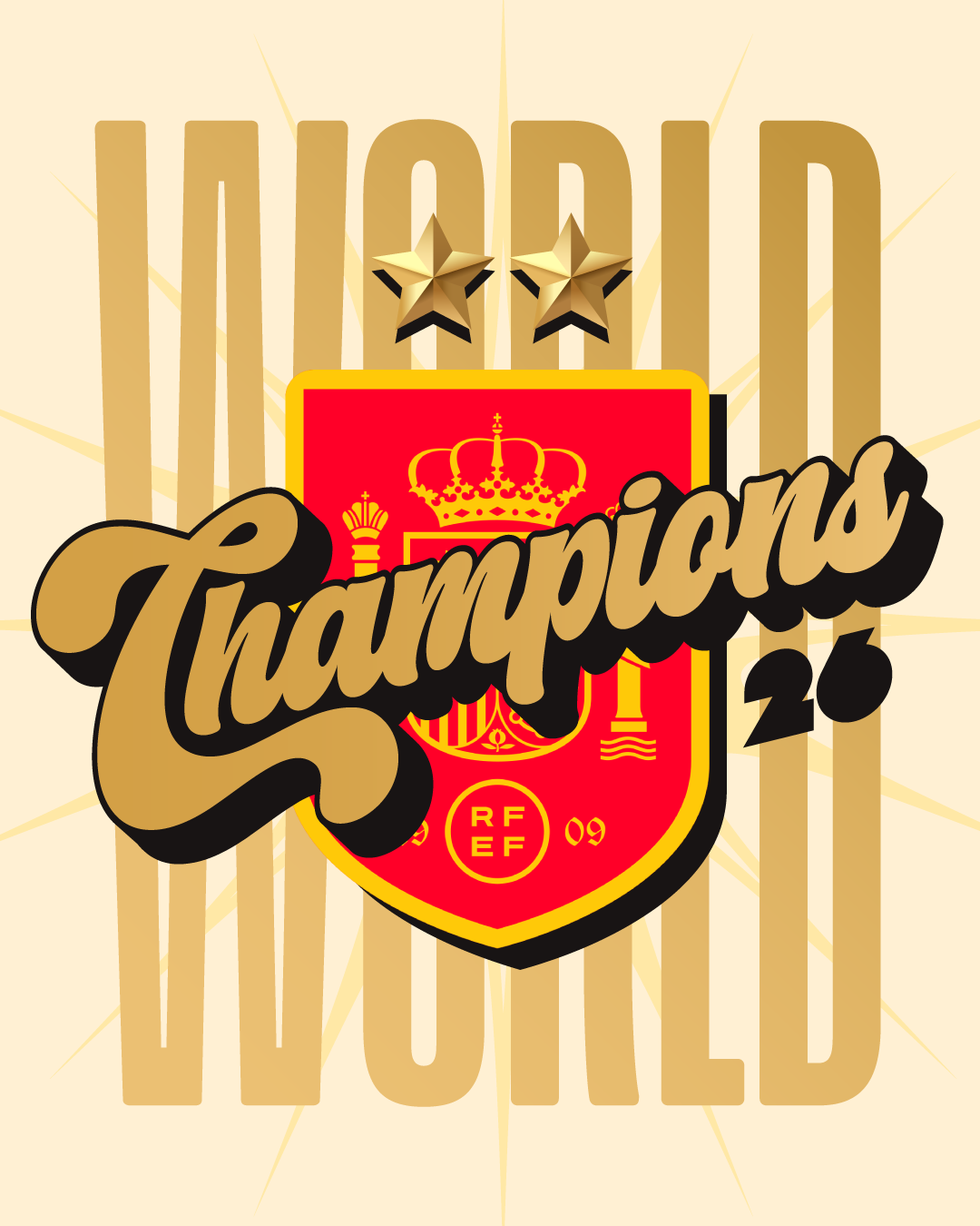 Spain: World Champions branding design faelpt illustration instagram lettering spain type typedesign typography ui world champions