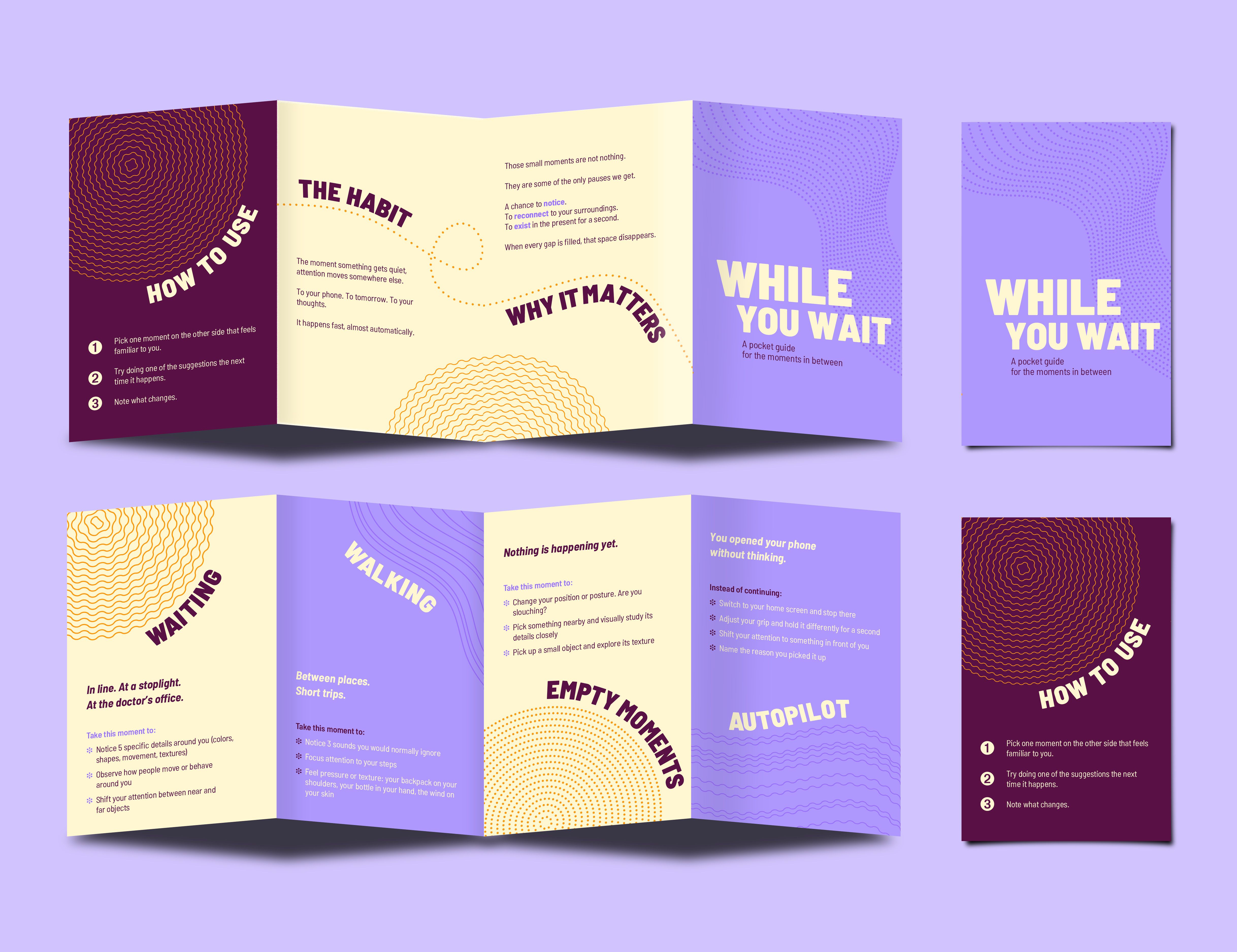 Mindfulness Accordion Brochure accordion brochure graphic design mindfulness mockup print print design