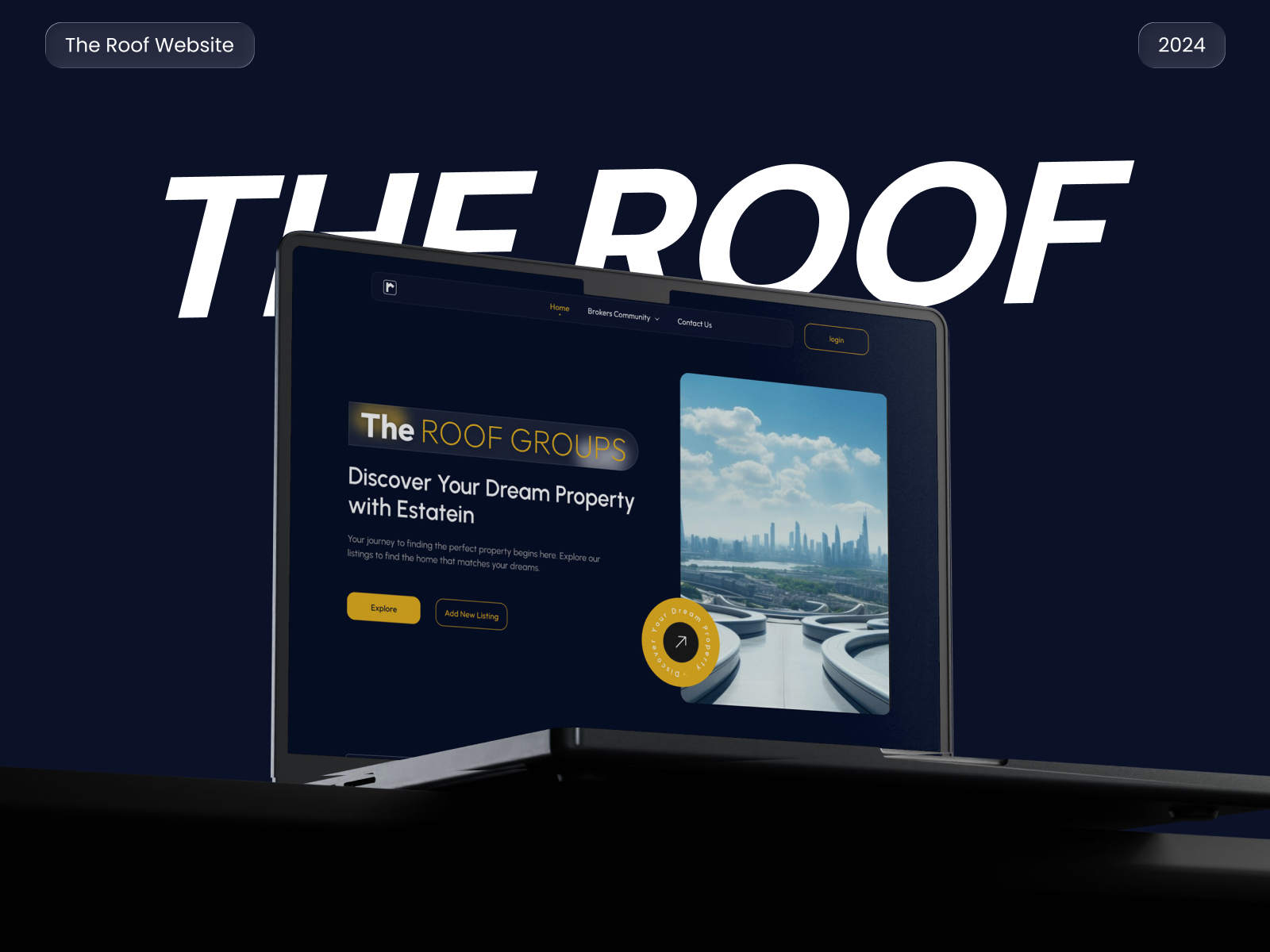 The Roof Realestate - Website agency design interface properties real estate ui
