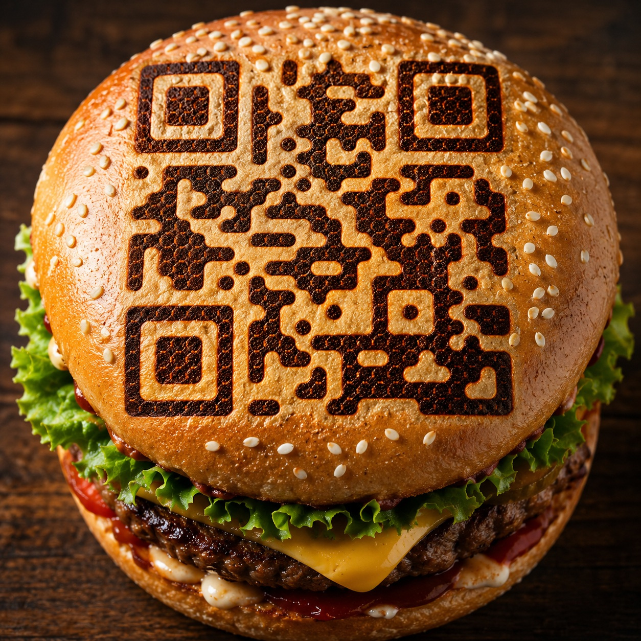 Hamburger QR code hamburger marketing mobile marketing qr code