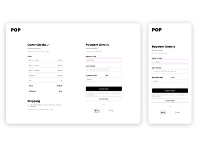 Credit Card Checkout Page apple check out checkout clean credit card credit card checkout credit card form debit form google input minimal mobile modern simple submit order ui ux web web design