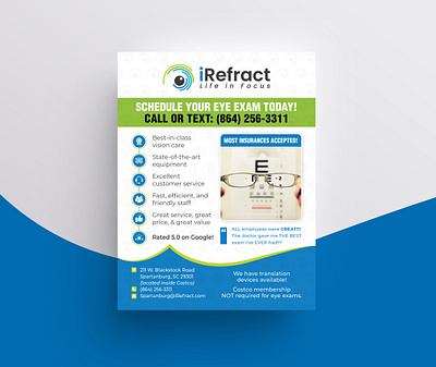 Eye Exam Healthcare Clinic flyer Design brochure business flyer clinic flyer corporate flyer creative flyer design eye exam flyer flyer flyer design healthcare irepair design modern design template design