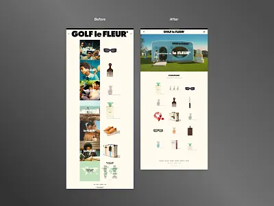 Golf Le Fleur* Homepage Revision clean concept design ecommerce golf golf le fleur home homepage minimal revision simple store tyler the creator ui user interface web web design website website design