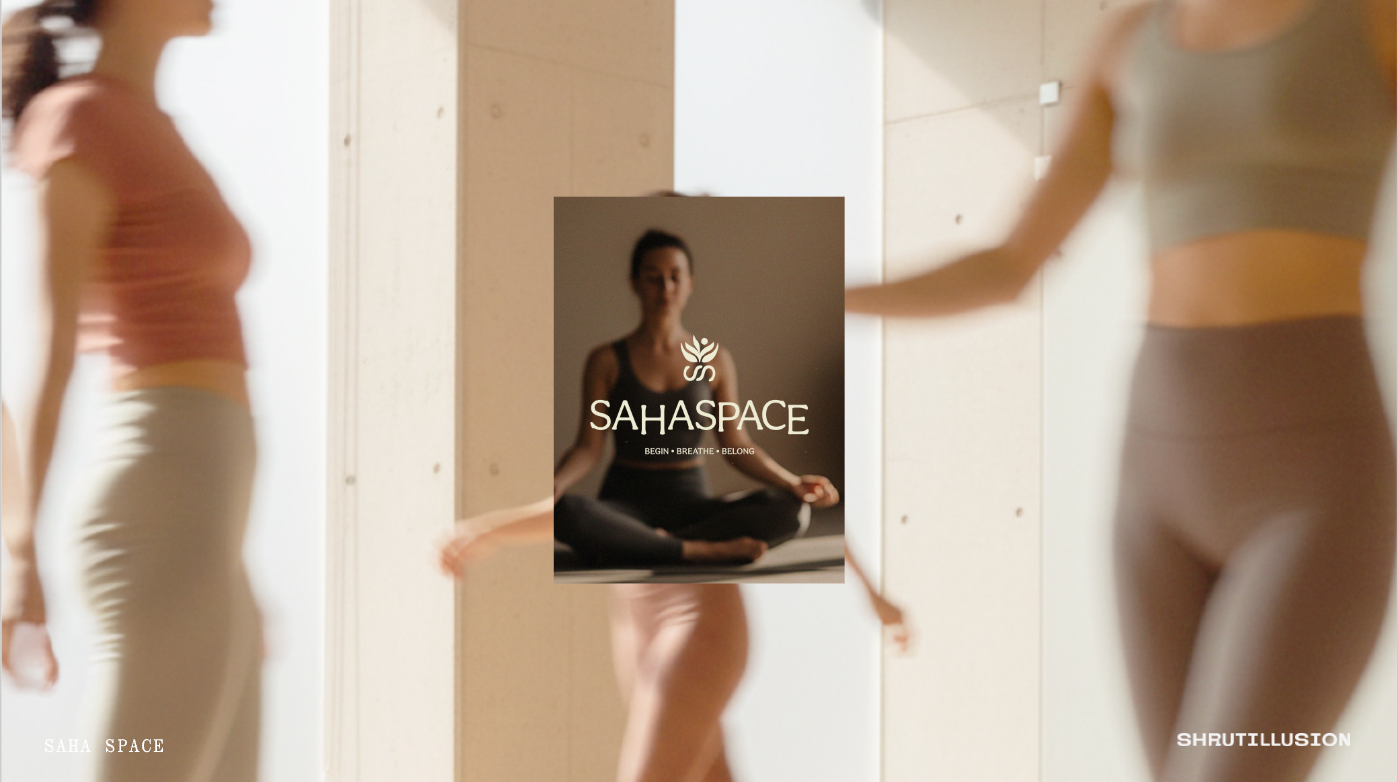 Saha Space Branding bold minimalism brand identity branding editorial lifestyle branding logo system minimal design minimalbranding minimallogo visualidentity yoga and wellness