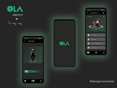 OLA App design Challenge UI app mockup design design challenge home screen ui logo ola olaelectric splash screen ui ui design ux ux design