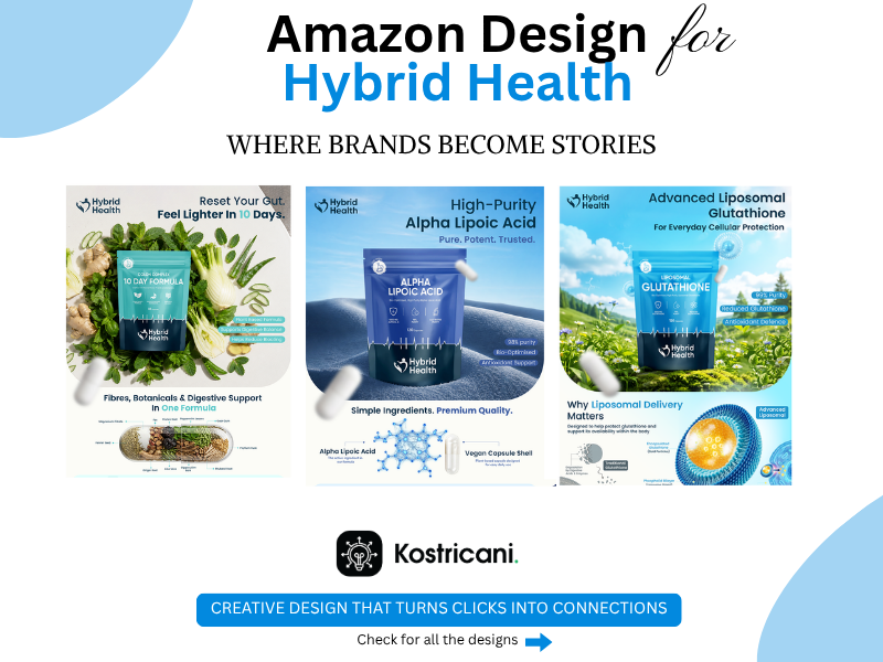 Listing Images for Hybrid Health! amazon branding graphic design listing images listingimages motion graphics