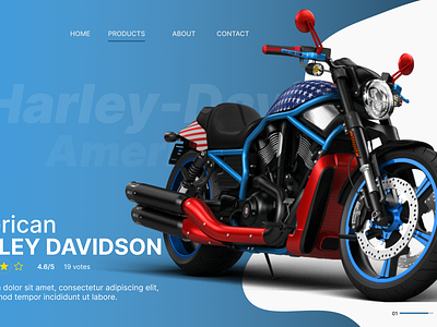 Harley Davidson web Concept chopper cruiser harley harley davidson helmet homepage landing page mockup moto motor motor bike racing ride sports ui ux vehicle web design website