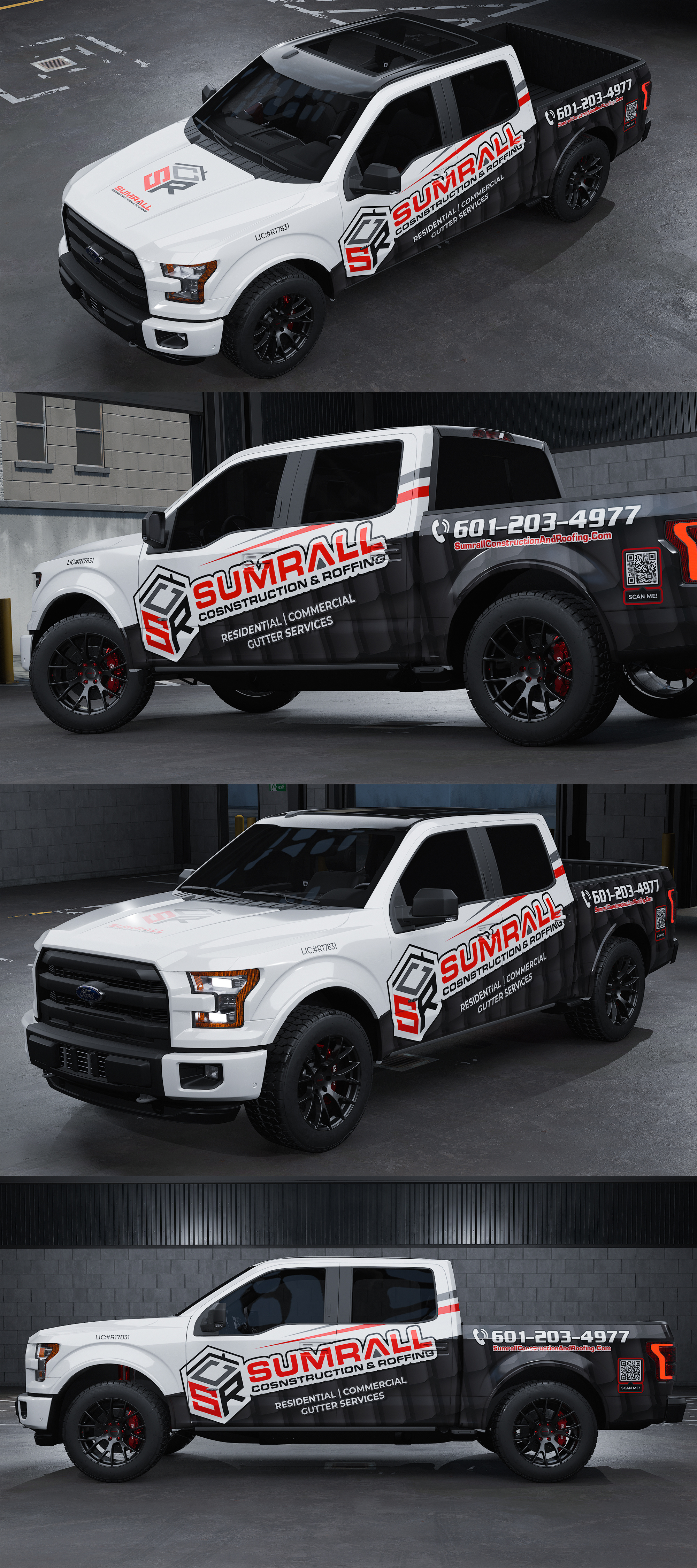Ford F-150 Vehicle Branding | Sumrall Construction branding car wrap design graphic design truck wrap van wrap vehicle wrap