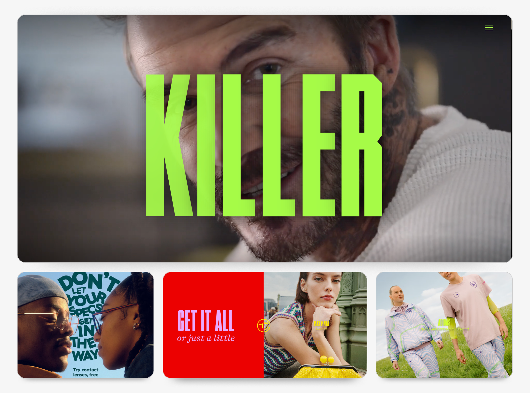 Website Design | Production Company | Killer Art + Production graphic design ui web design website design website layout wix wix studio