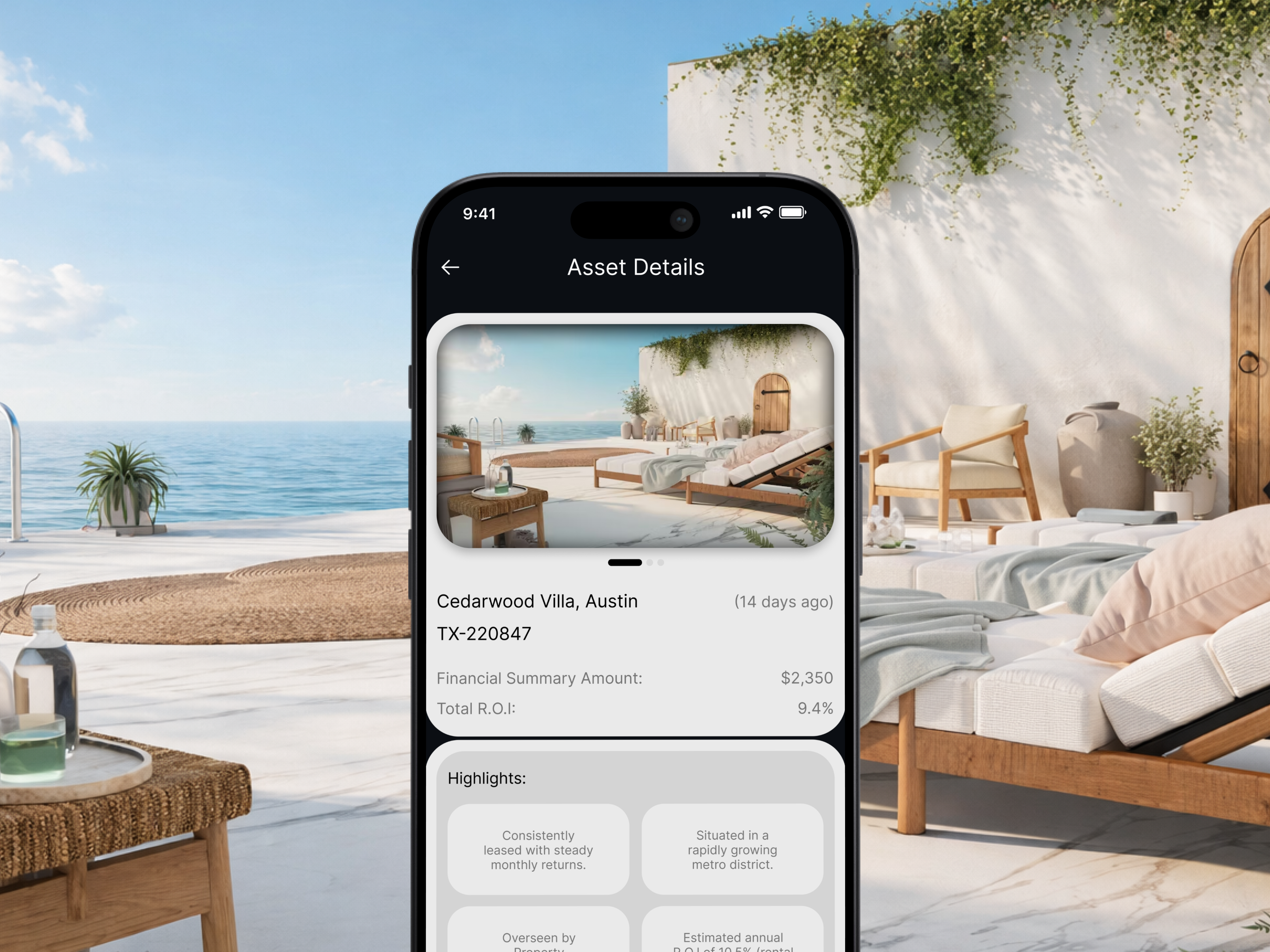 OptiMarvel x Derribar Ventures Limited app app design dashboard finance app fintech interaction design interface investment ios app mobile app mobile ui product design property management real estate real estate app ui ui design user interface ux ux design