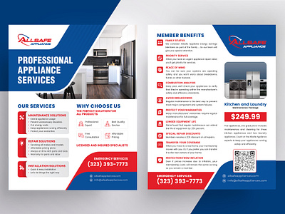 Appliance Services Company flyer Design appliance services branding brochure brochure design corporate design creative flyer flyer design graphic design home technology logo modern flyer professional flyer