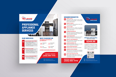 Appliance Services Company flyer Design appliance services branding brochure brochure design corporate design creative flyer flyer design graphic design home technology logo modern flyer professional flyer