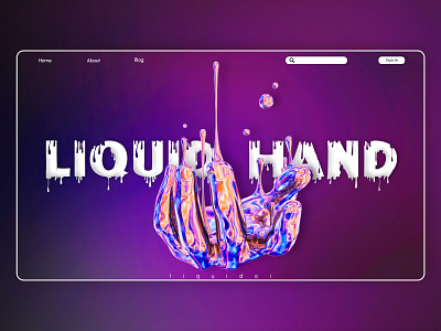 Liquid Design attractive color color mix colorful creative dribbble drop future hand liquid simple ui water web
