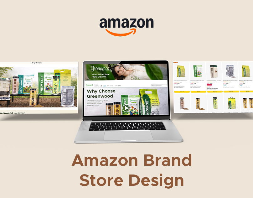 Greenwood Amazon Brand Store Design amazon amazon brand store branding fertlizer logo plant sand