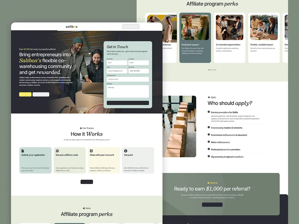 Affiliate Landing Page | UI/UX Design & Dev | Lead Generation