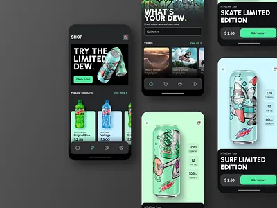 Dew Tour Australia | Screens App app branding can design darkmode design illustration product design skate surf ui ui design ux ux design