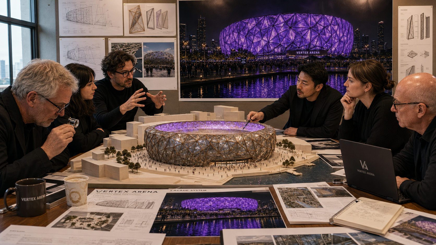 VERTEX ARENA — Multi-Use Venue Architecture Competition Entry 3d animation brand branding creative creative director design graphic design identity illustration logo motion graphics ui vector visual