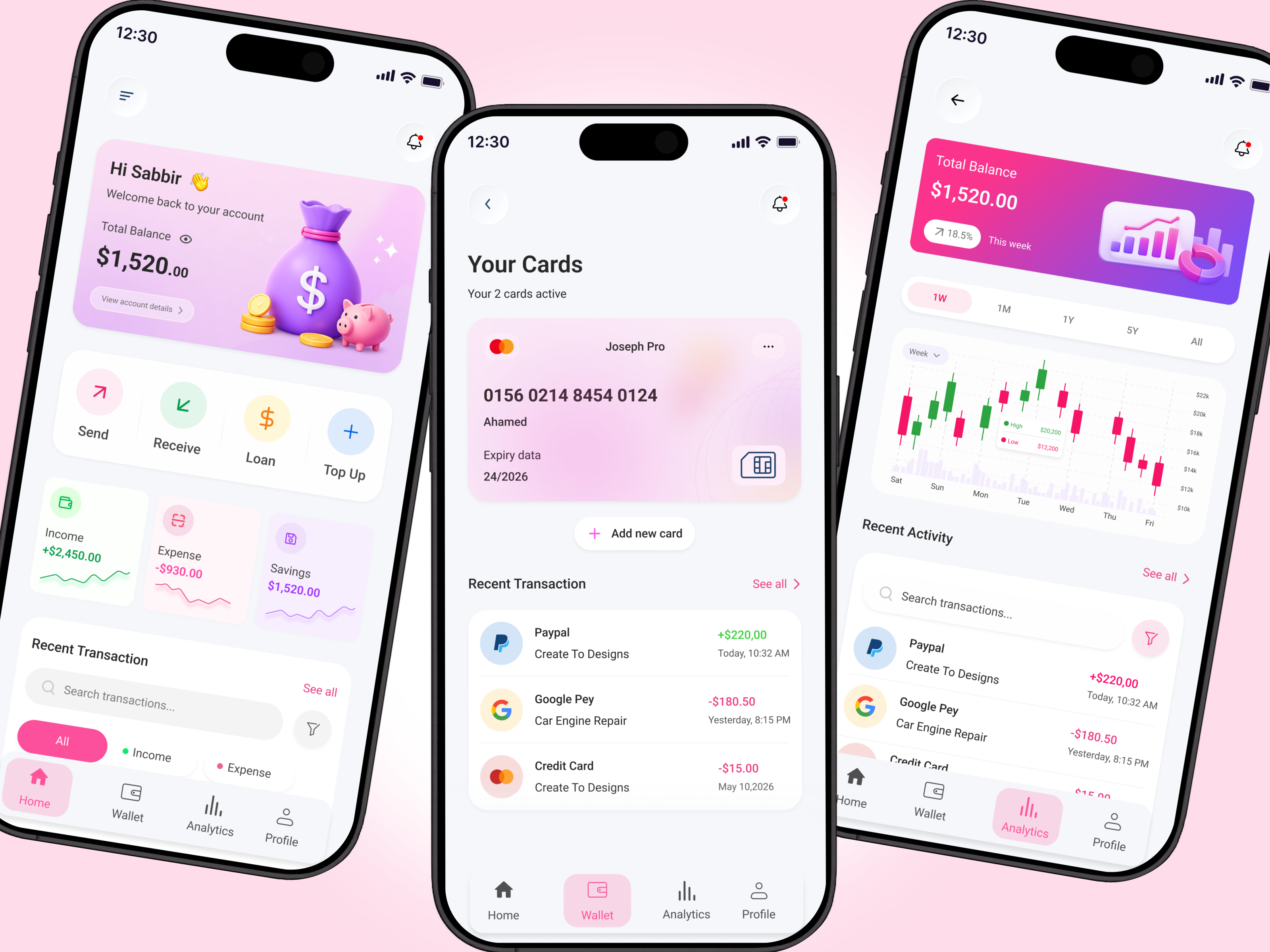 Finance & Payment Mobile App UI Design analytics app design banking app card management dashboard ui digital wallet expense tracker finance app finance dashboard fintech mobile app mobile banking money transfer payment app personal finance savings app transaction history ui design ux design wallet app