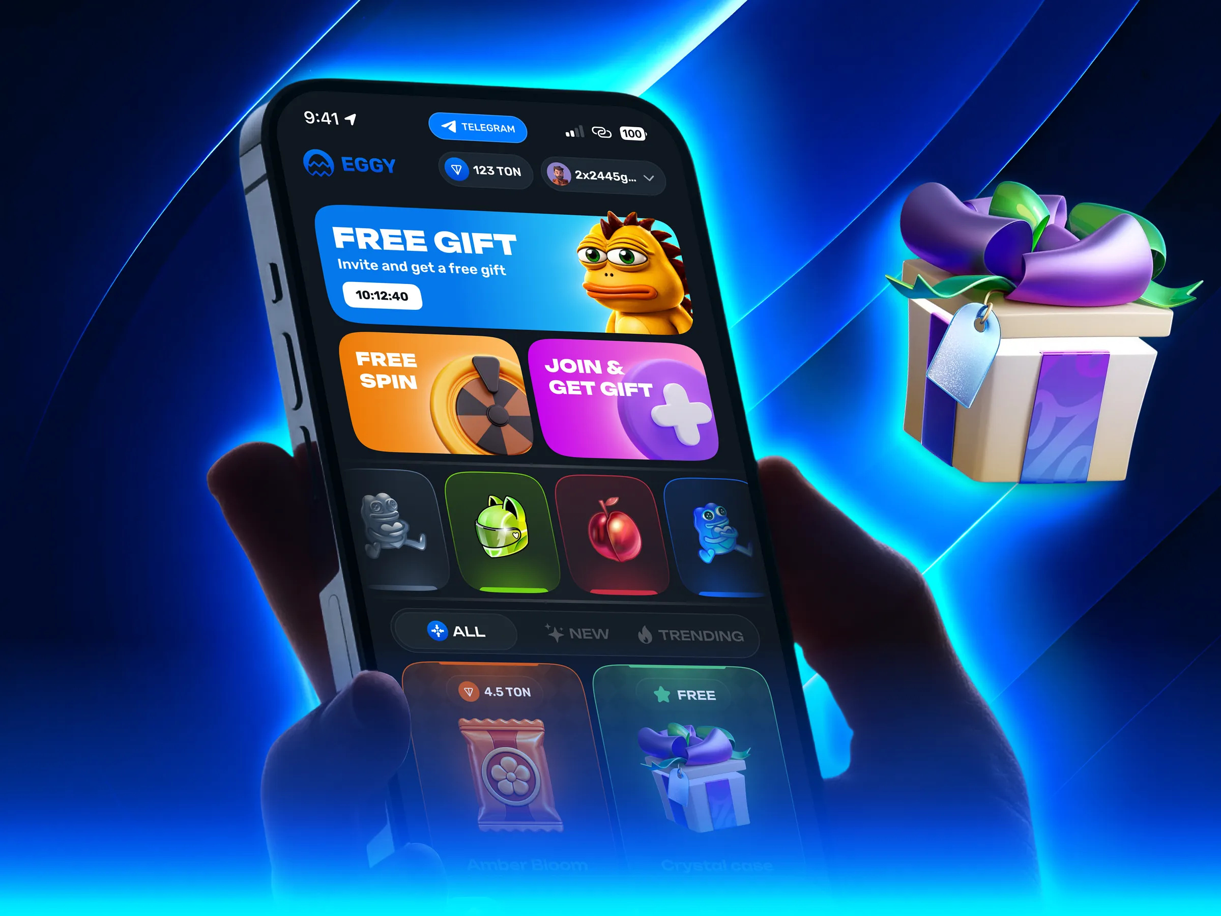 Gaming App - Casino & Case Opening app bot case case opening casino app casino app for telegram casino interface crypto gaming cs2 csgo gambling gaming app gaming ui mobile app open case telegram telegram app telegram casino web3 app