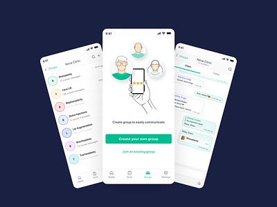 Case Drive: Create a Group app design create group healthcare mobile ui design user interface ux