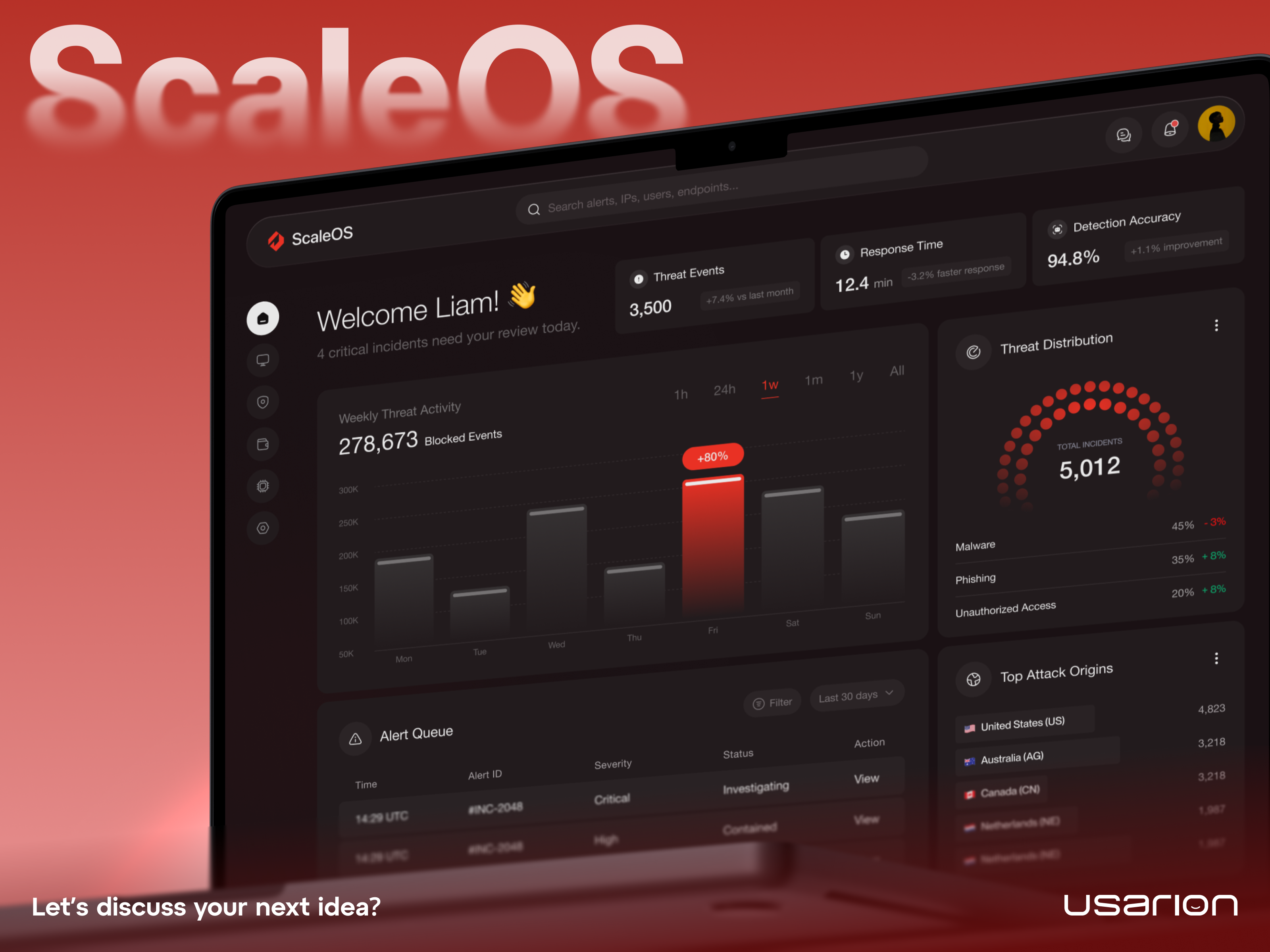 SecOps Dashboard UI - Cybersecurity SaaS admin panel b2b saas bento box ui cybersecurity ui dark mode ui dashboard design data visualization incident response it dashboard network security saas dashboard secops dashboard security software tech ui threat intelligence ui design ux ui web app ui