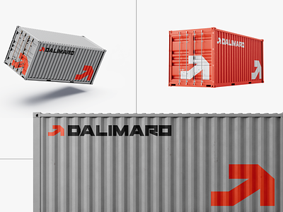 Dalimaro branding / container mockup brandbook branding containers design graphic design logistics logo logotype