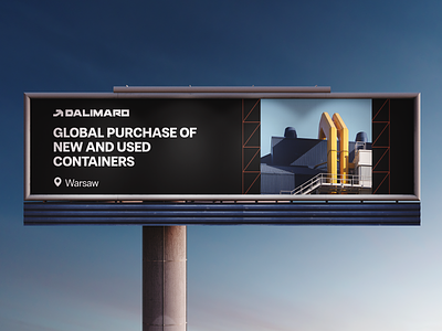 Branding and billboard for Dalimaro billboard brandbook branding containers design graphic design logistics logo logotype mockup