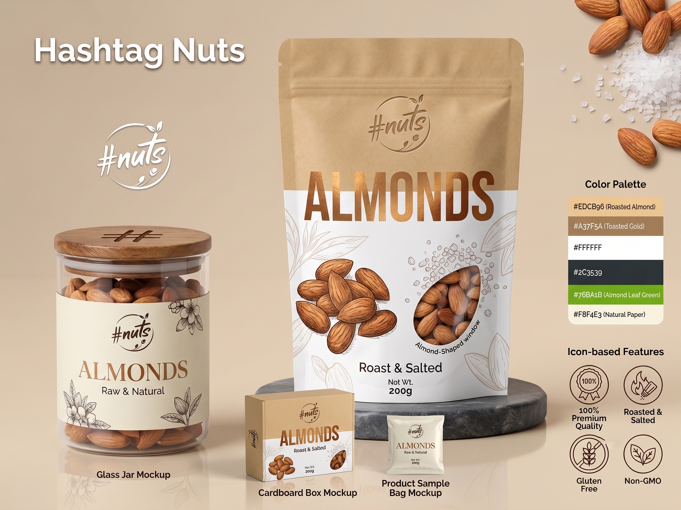Hashtag Nuts - Product Label Design branding graphic design