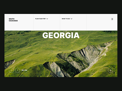 South Caucasus / GE. website page concept caucasus design georgia graphic design minimalism typography ui