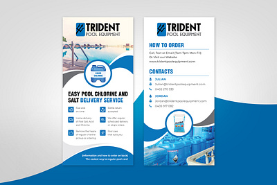 Pool Services Company DL flyer Design chloring creative design dl flyer flyer modern design pool equipment pool service salt delivery service swimming pool trident pool