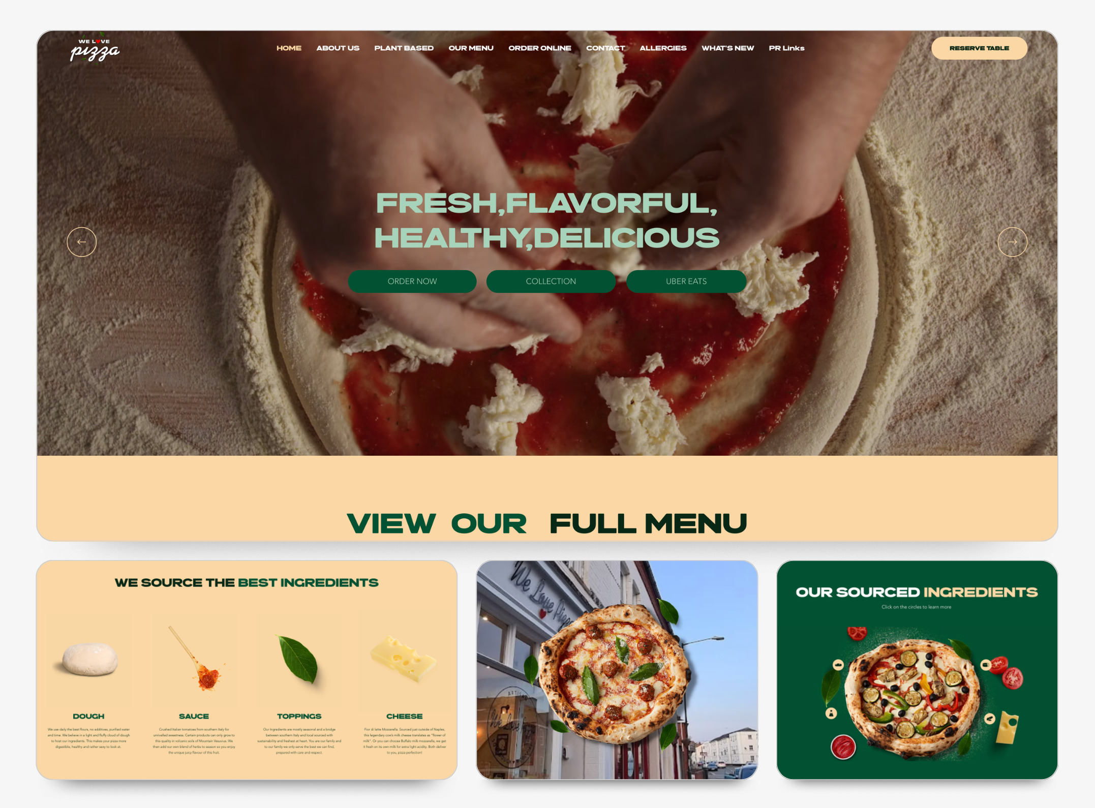 Website Design | Pizza Restaurant | We Love Pizza branding hospitality website design logo restaurant website design web design website design website layout wix wix studio