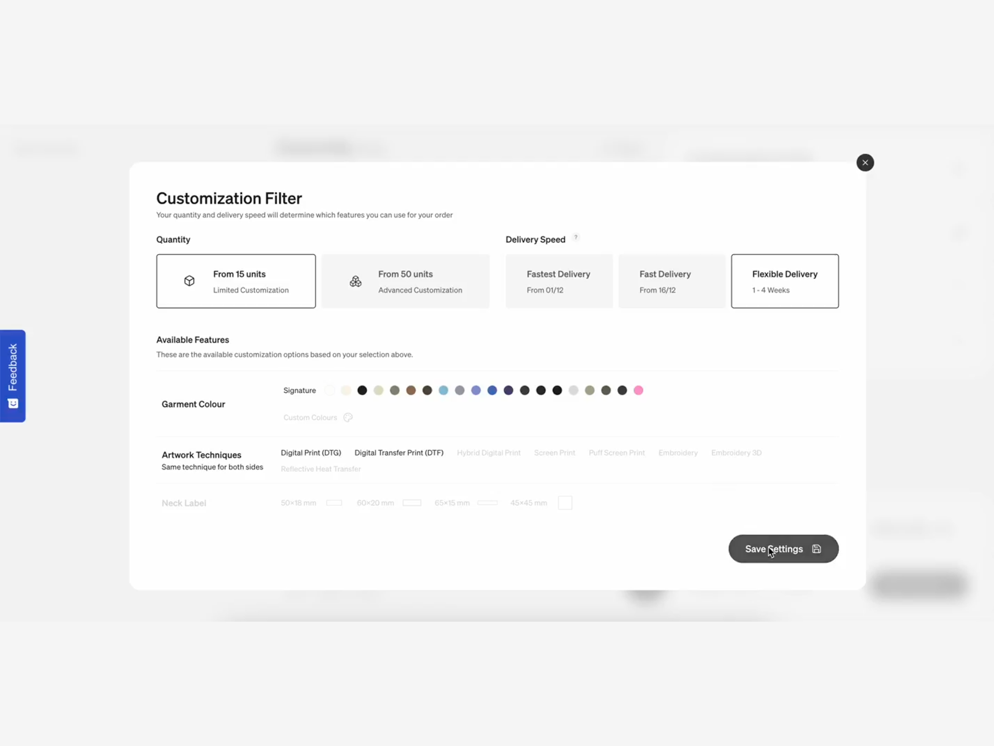 Customization Filter clean ui component design configurator customization dashboard filter filter design filter ui minimal ui minimalist product product configurator product design saas settings ui ui ui design ux web design