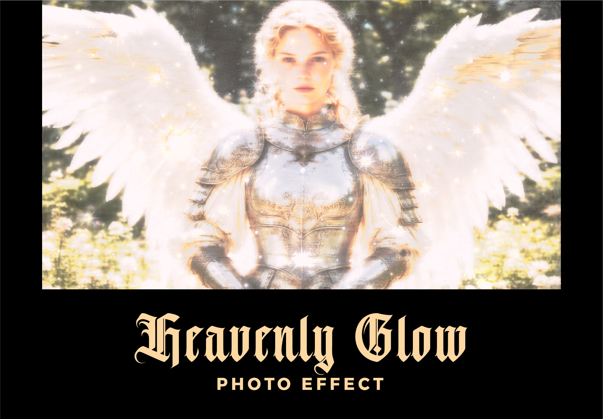 Heavenly Glow Photo Effect Mockup