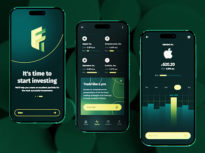 Investment App Concept app design finance finance app financial financial app fintech mobile