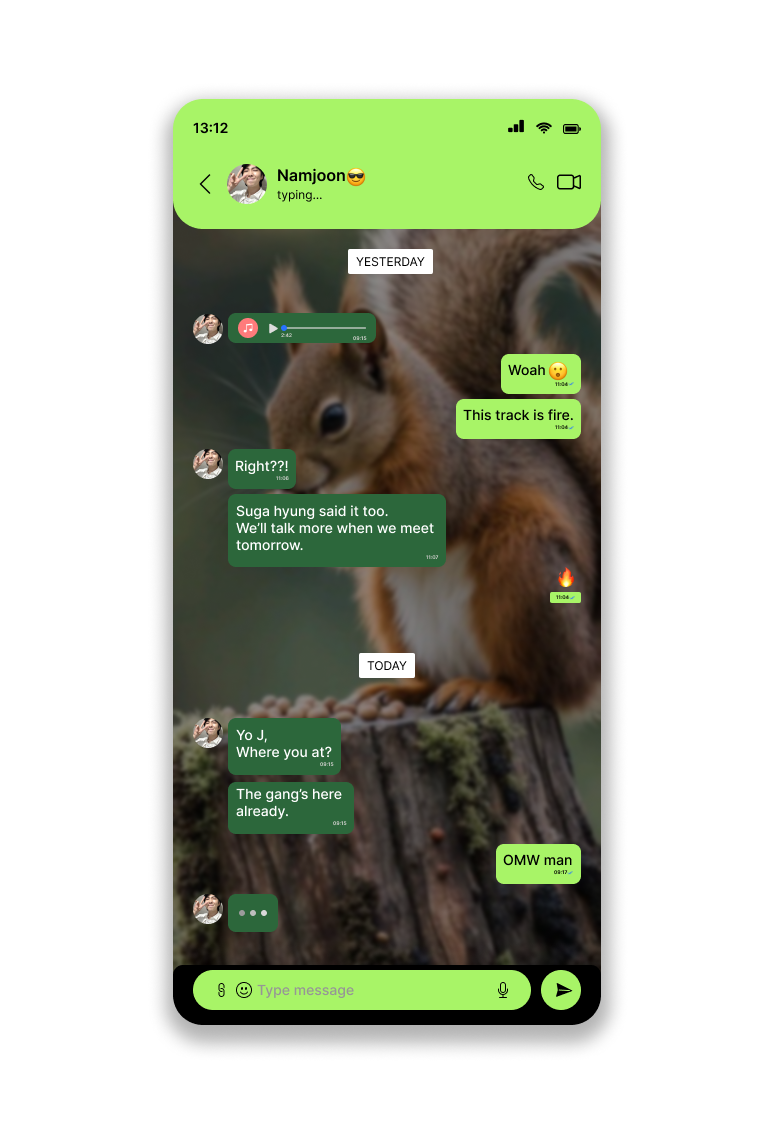 Direct messaging interface ~ DailyUi #013/100 dailyui figma mobileapp ui design