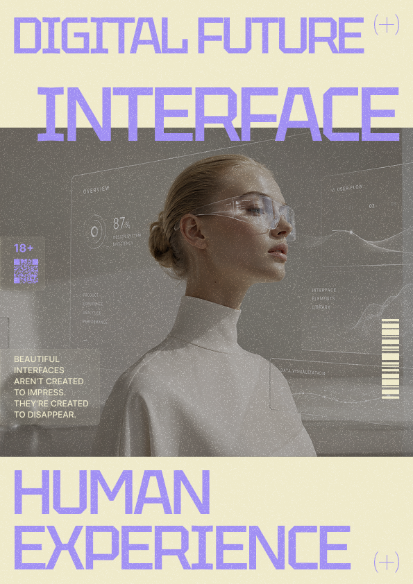 Poster | DIGITAL FUTURE INTERFACE branding design poster typography ui