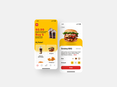 McDonald's App UI Redesign app design figma interaction interface minimalist mobile app ui