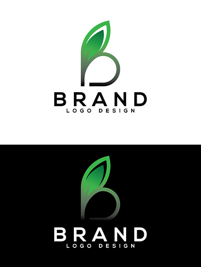Creative Initials Letter B Logo with Leaf Element, Arbor Day. Ec graphic design logo motion graphics