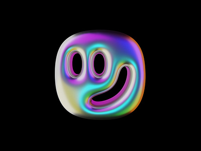 LET'S SMILE 3d 3d graphic animation branding colour colourful concept design fun graphic design icon illustration iridescent logo modeling motion graphics smile ui vector