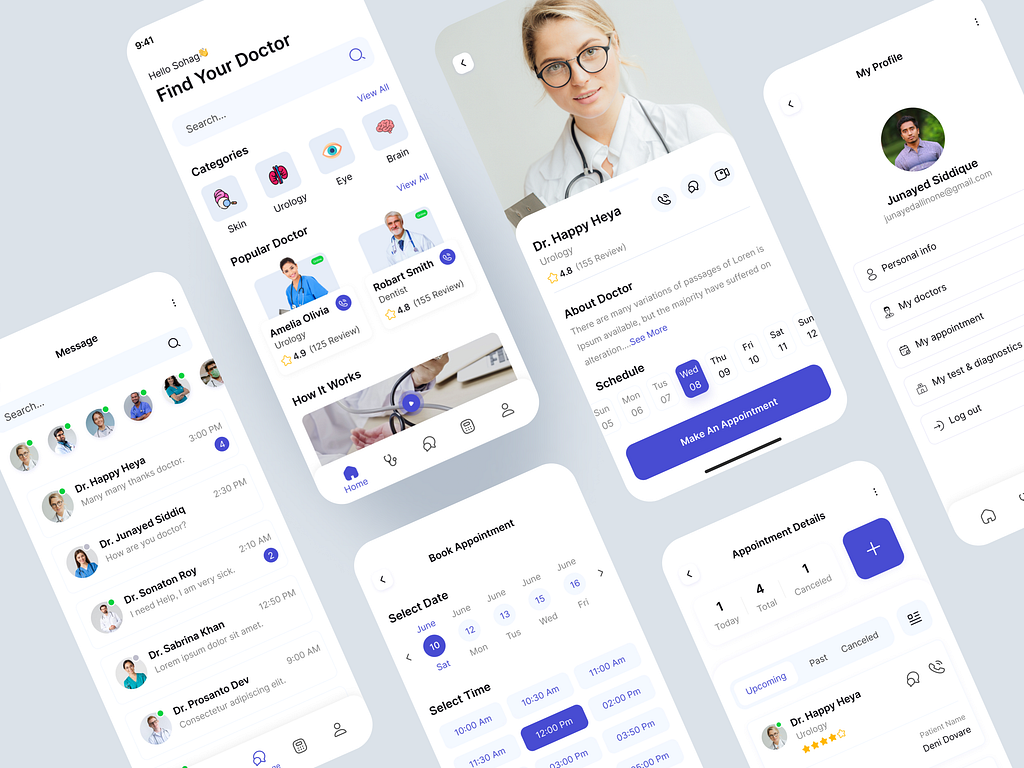 Telemedicine App Design by Junayed Siddique on Dribbble