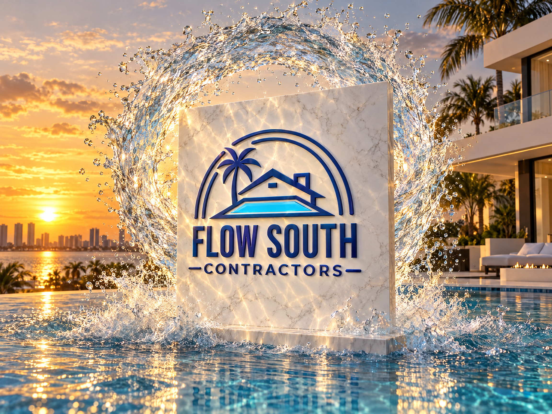 Logo - Flow South Contractors LLC advertising animation architecture branddesign brandidentity branding campaign construction dribbble graphicdesign identitydesign logo logodesign logomark logomotion luxury motiondesign packaging packagingdesign visualidentity