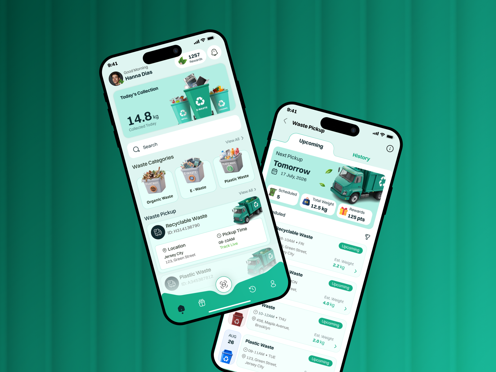 Waste Management App app design app development app ui design graphic design mobile app mobile app design ui waste management app waste recycle