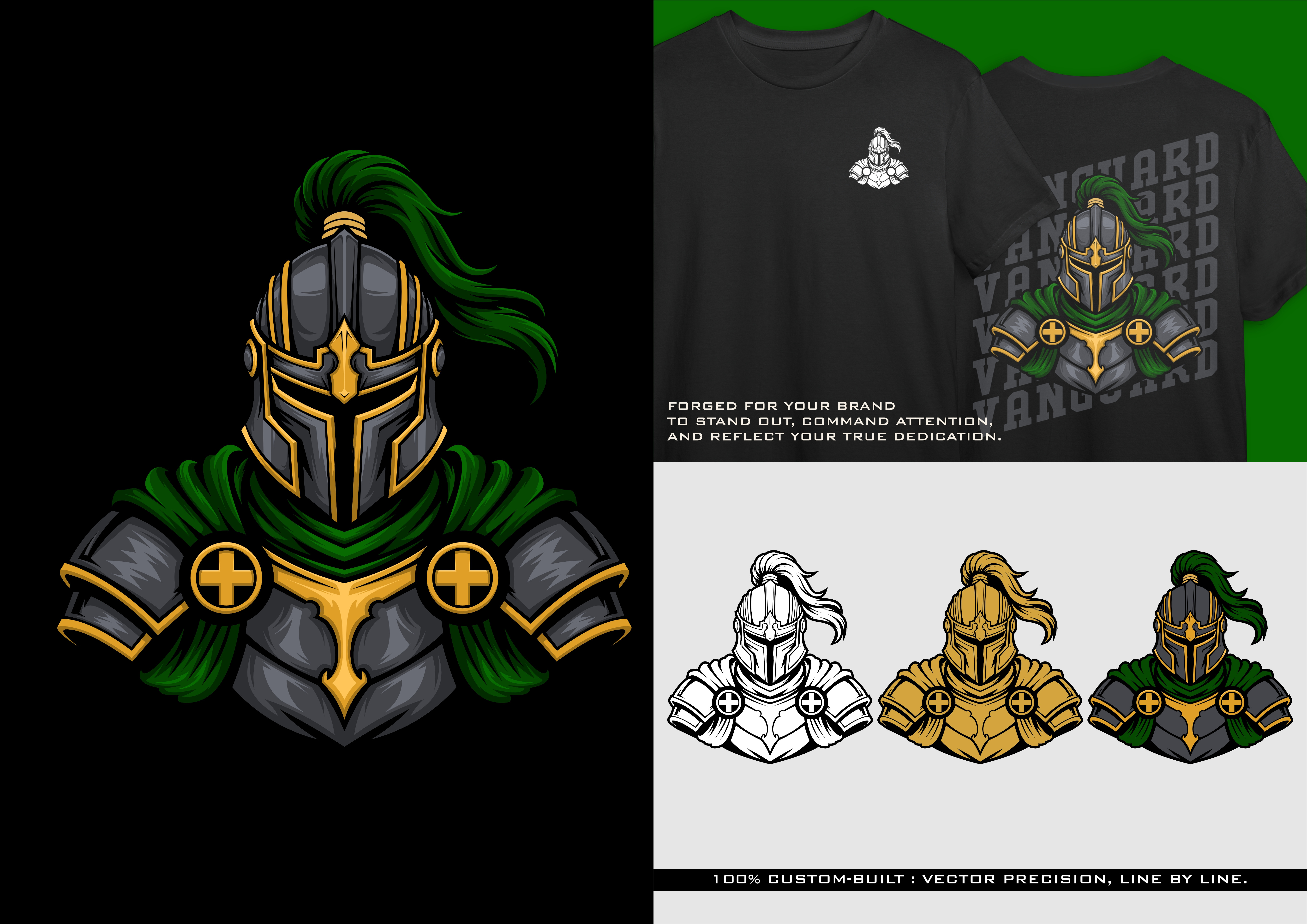 Knight Warrior Character Illustration Logo appare armor badge branding character chibi design emblem esports fantasy graphic design illustration knight logo mascot medieval metal paladin vector warrior