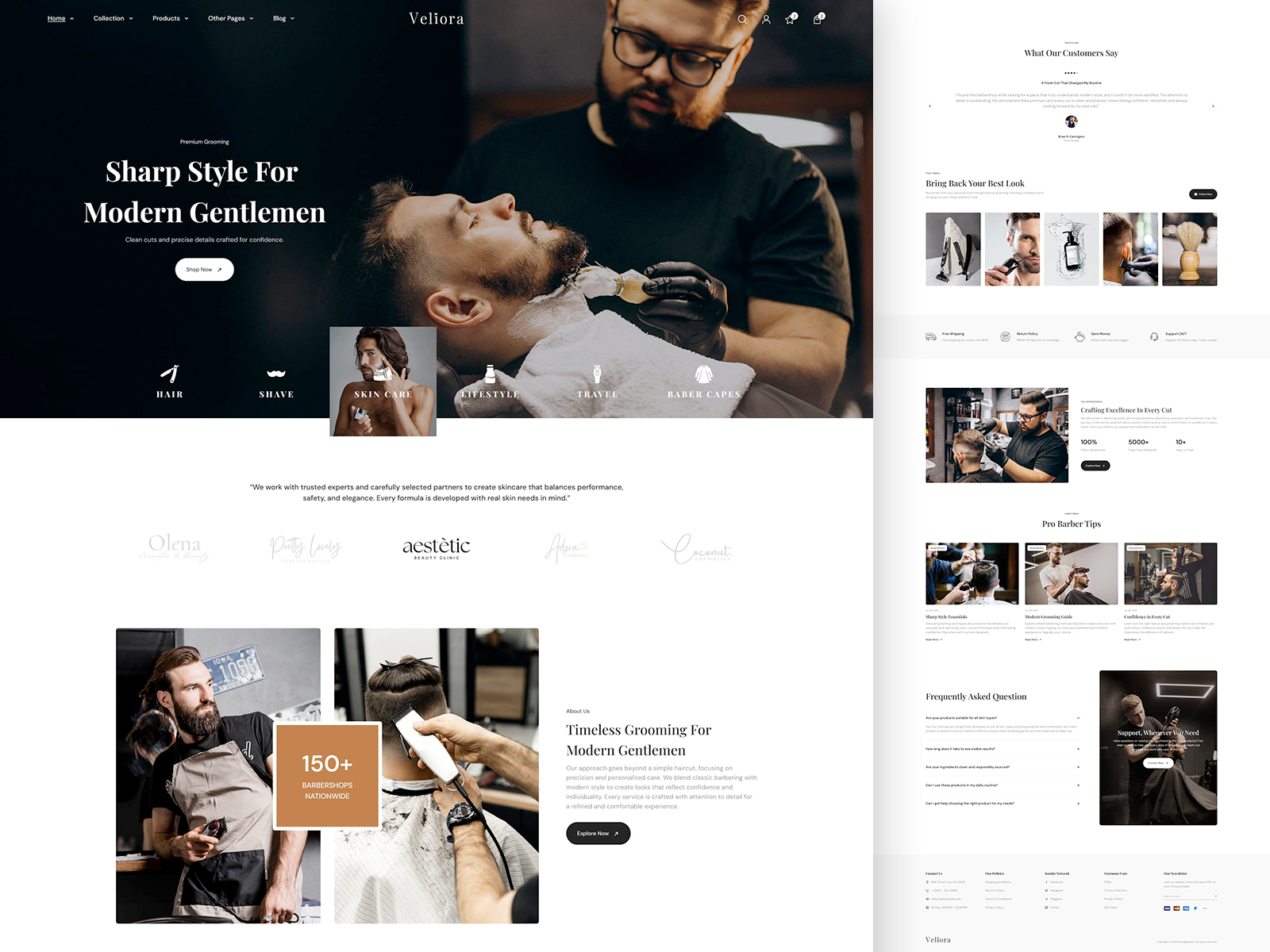 Barber Shop WordPress Theme barber shop barber shop website beauty care website ecommerce elementor hair salon website hairdressers shopify web design web development website design woocommerce woocommerce theme wordpress wordpress theme