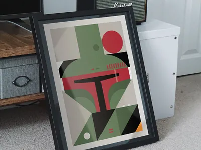 Fett art artwork boba fett graphicdesign illustration minimalist star wars vector
