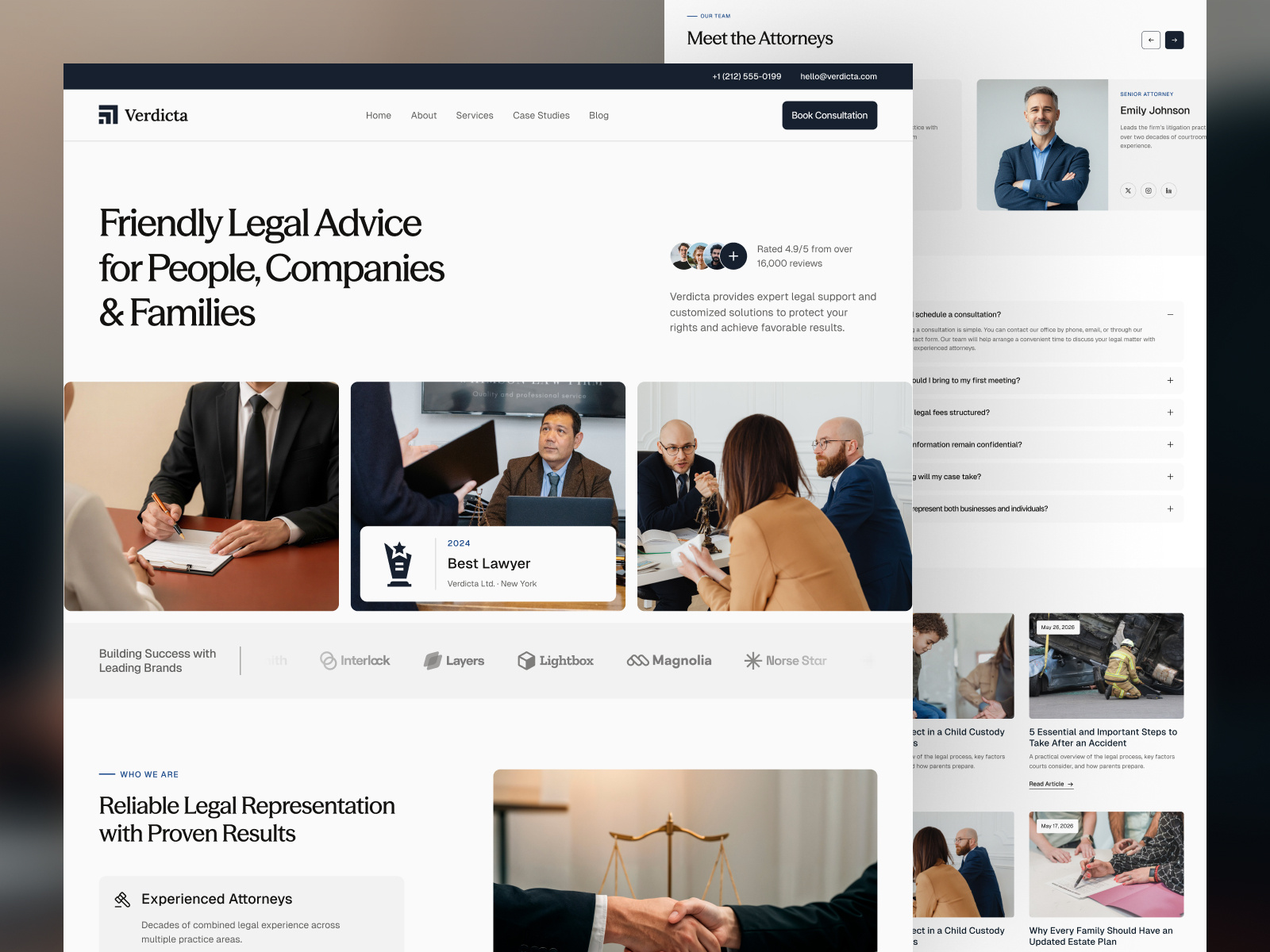 Verdicta — Law Firm & Attorney | Legal Website agency attorney business website consultation corporate website landing page law firm law firm website lawyer legal legal website minimal design professional template ui design ux design web design webflow webflow template website design