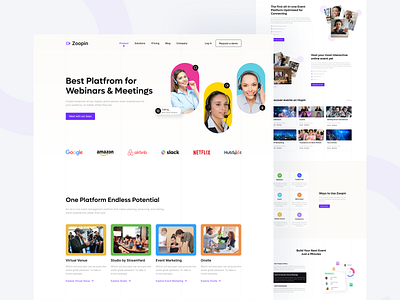 Virtual conference Landing Page design figma home page design landing page design ui ui design uiux design virtual conferrence