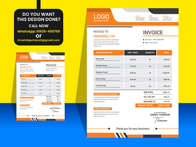 Modern corporate vector invoice template design for business. bill branding business business invoice clean colculator corporate corporate invoice desing graphic design illustration invoice invoice template modern invoice money bill populer simple simple invoice template vector