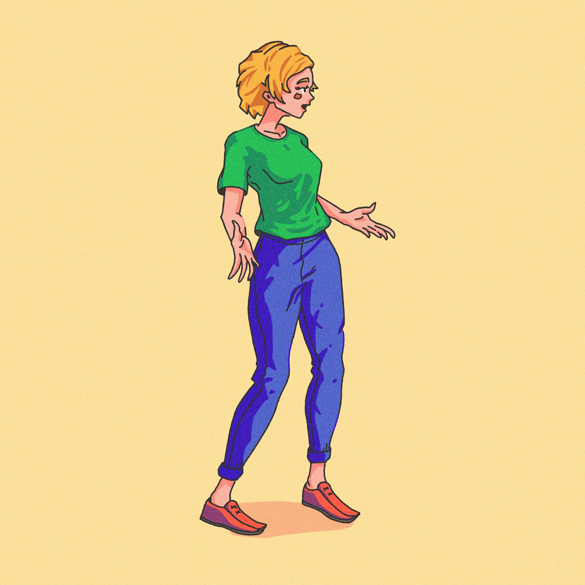 Gossip Illu character gossip illustration talk yell