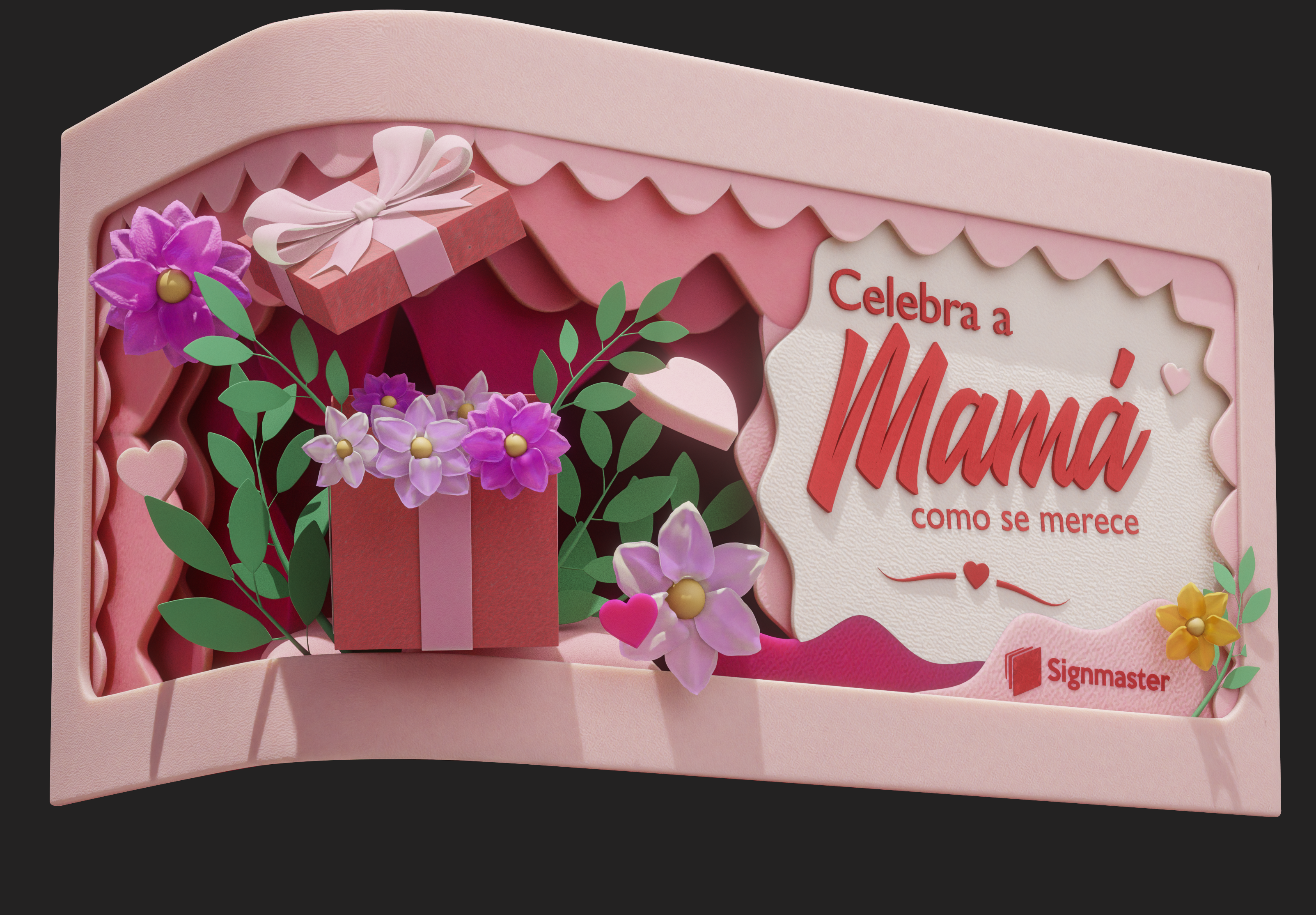 Mom Anamorphic 3d animation motion graphics